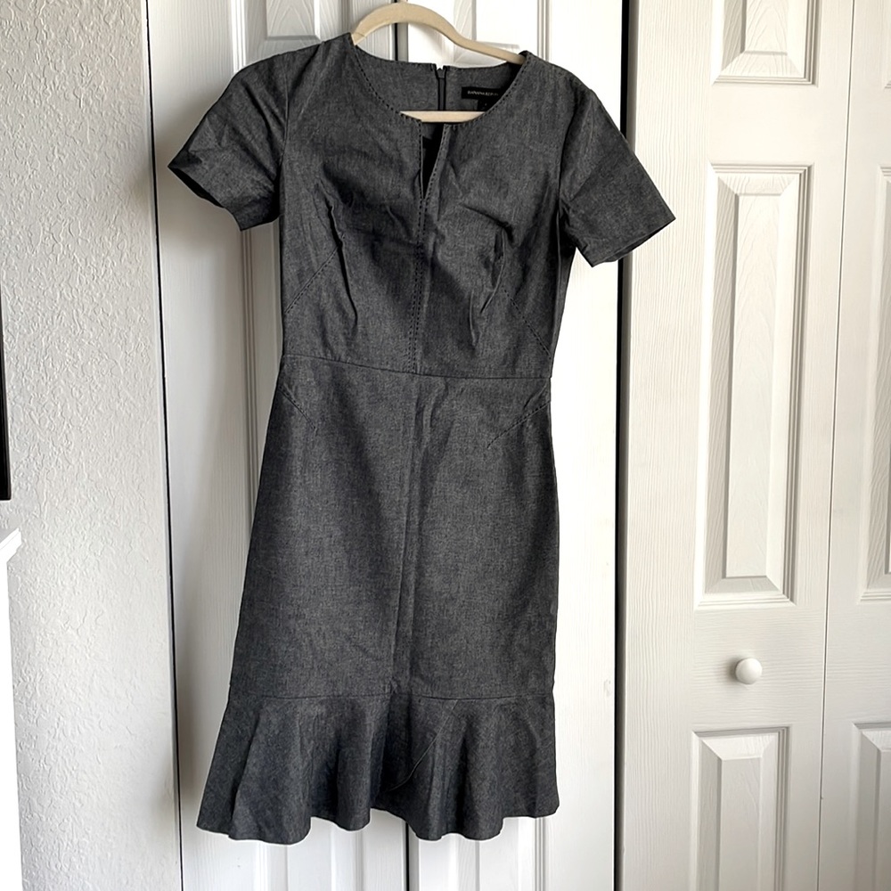 Beautiful dress with flutter on the bottom